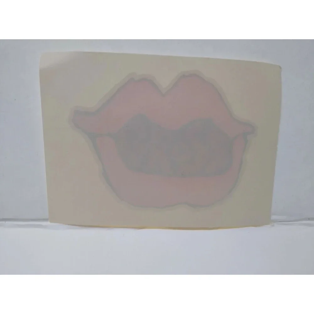 Gross Lips Screamin Gleamin Glitter Iron-On Decal Donruss Vintage Original Cool